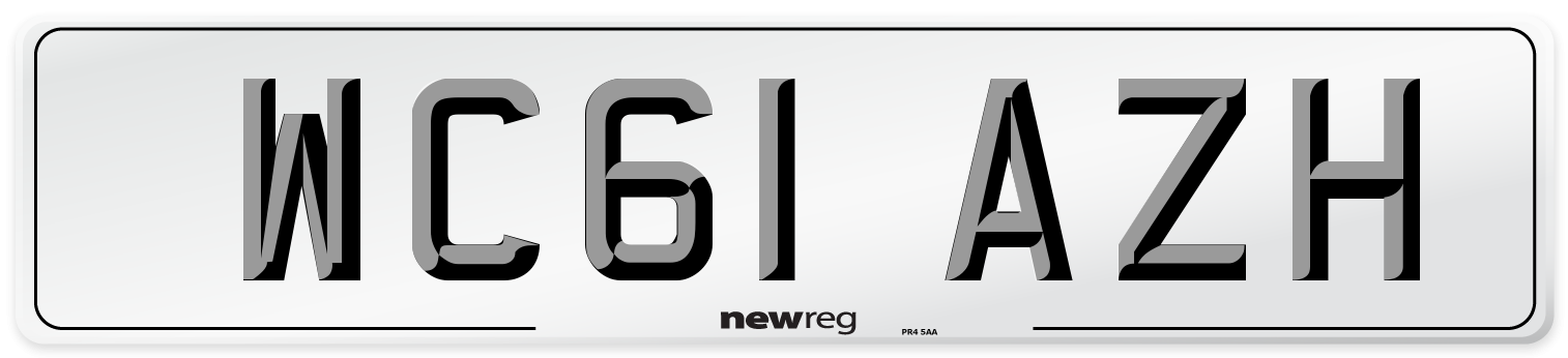 WC61 AZH Number Plate from New Reg
